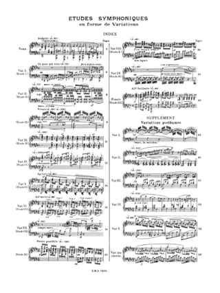 Etudes Symphoniques Opus 13 - SCHUMANN - Partition - Piano